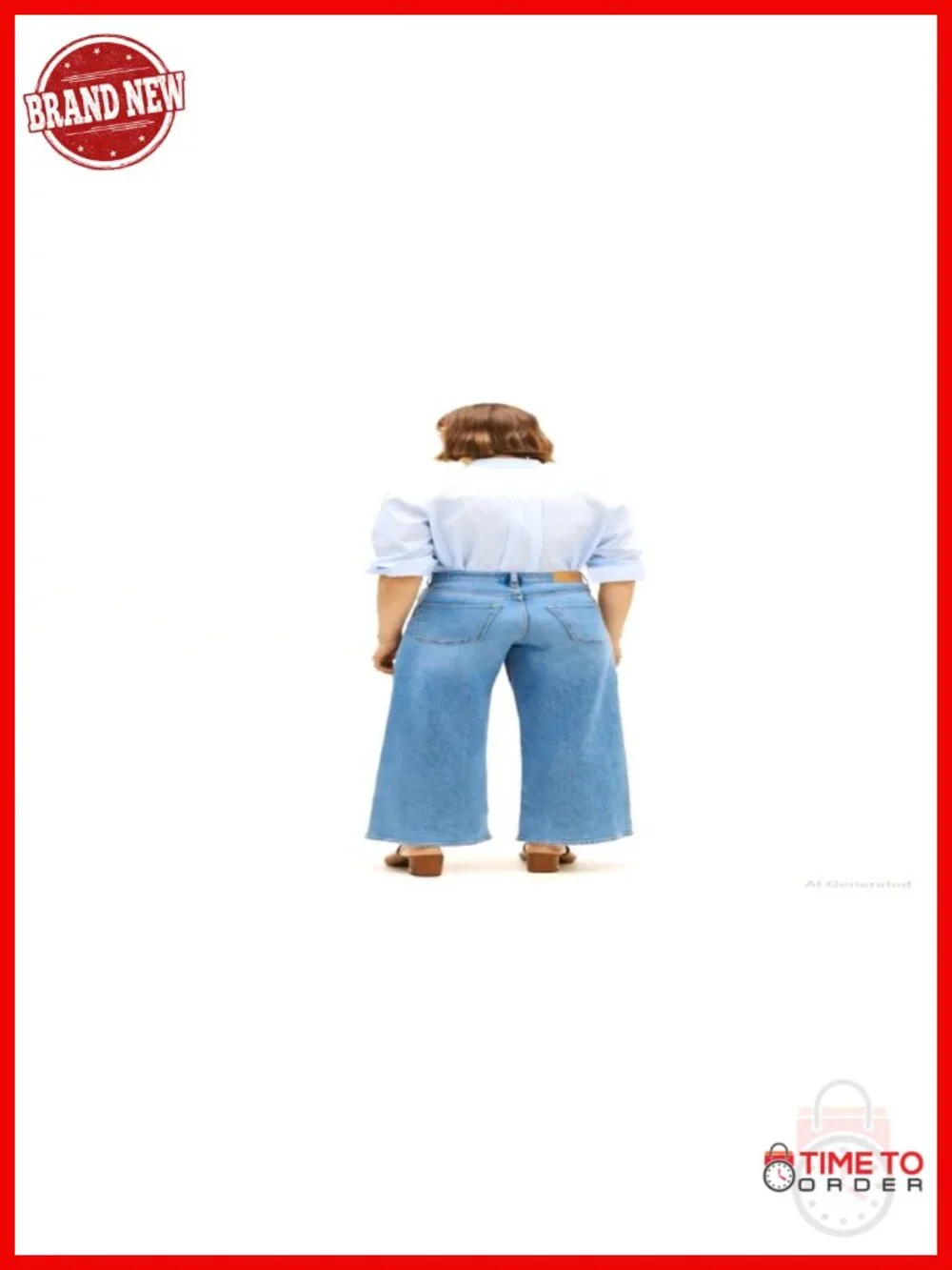 High Rise Wide Leg Jeans with Stretch